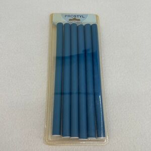 Prostyl Twist Rollers Medium Blue Flexible Foam Hair Rods 6 Count New